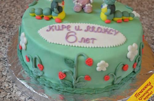 21) Вот такой детский торт своими руками у меня в итоге получился.