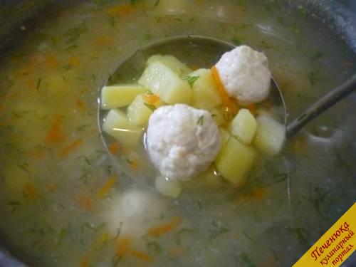 6) Вот и весь рецепт супа с фрикадельками. Попробуйте сами!